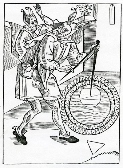 Of the Folly of Description and Inquisition of Various Countries and Regions, illustration from Alexander Barclay